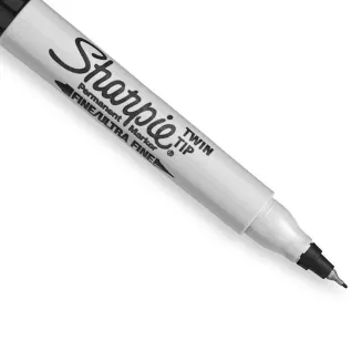 12 szt Marker Budowlany Dwustronny Permanentny Sharpie Twin Tip Czarny parkerpapeterie.pl