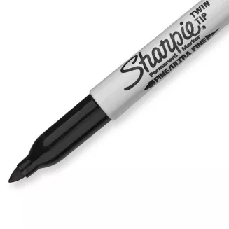 12 szt Marker Budowlany Dwustronny Permanentny Sharpie Twin Tip Czarny parkerpapeterie.pl