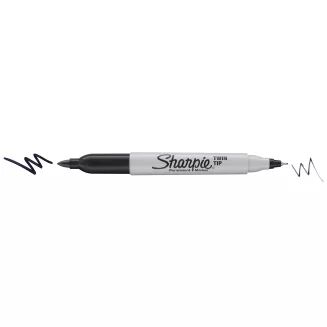 12 szt Marker Budowlany Dwustronny Permanentny Sharpie Twin Tip Czarny parkerpapeterie.pl